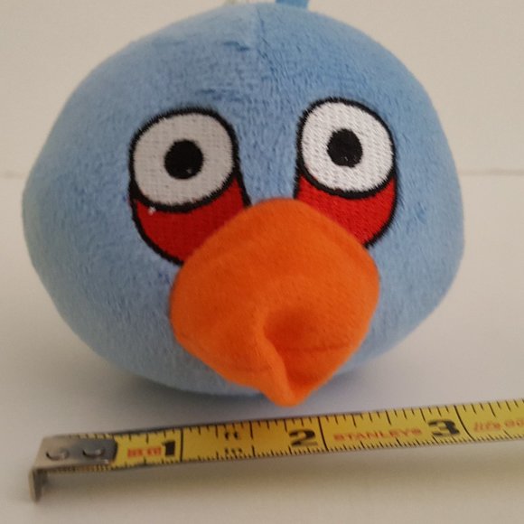 Angry Birds Backpack Clip 3" Blue Plush - Picture 4 of 6